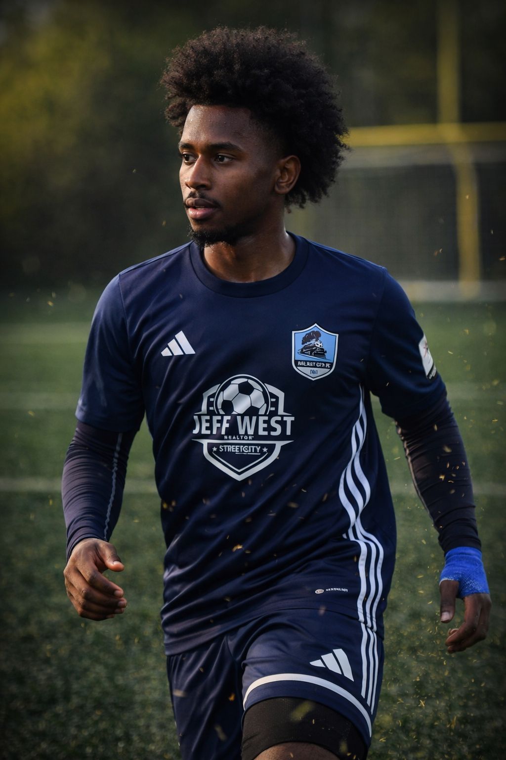 Railway City FC men's player in action